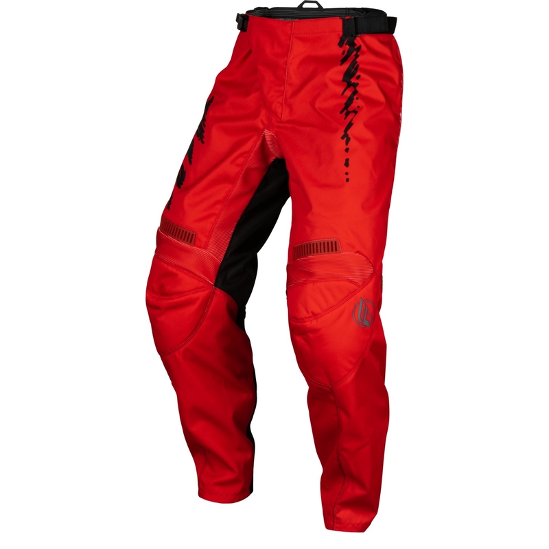 Pantalones de motocross para niños FLY Racing F-16 en rojo, negro y gris