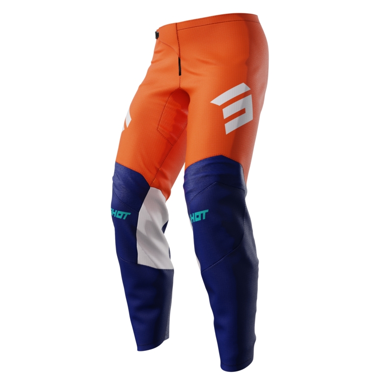 Pantalón motocross niño Shot Iron naranja liquidación