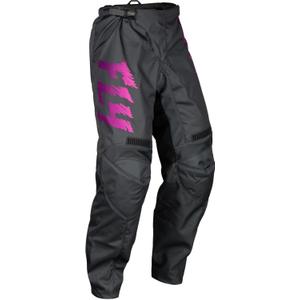 Pantalón motocross niño FLY Racing F-16 2024 gris-negro-rosa liquidación