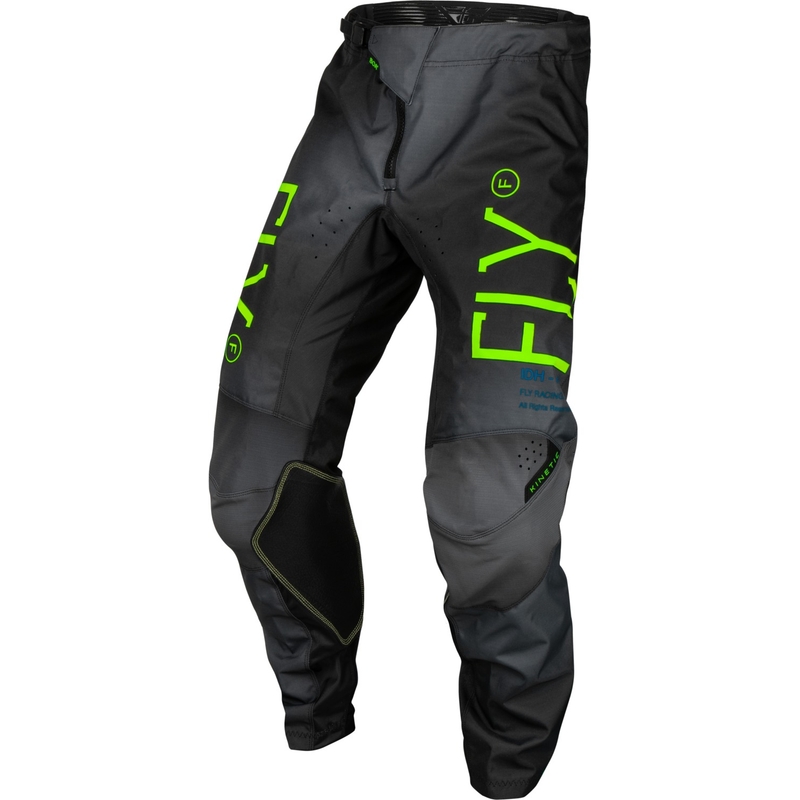 Pantalones de motocross para niños FLY Racing Kinetic Prodigy negro-verde fluorescente-azul en oferta liquidación