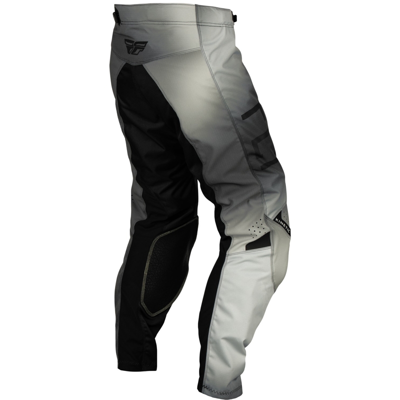 Pantalones de motocross para niños FLY Racing Kinetic Prodigy, color negro y gris, en oferta liquidación