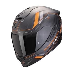 Casco integral de moto Scorpion EXO-1400 EVO II CARBON AIR MIRAGE negro-naranja mate