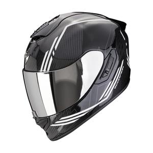 Casco integral de moto Scorpion EXO-1400 EVO II CARBON AIR REIKA blanco y negro