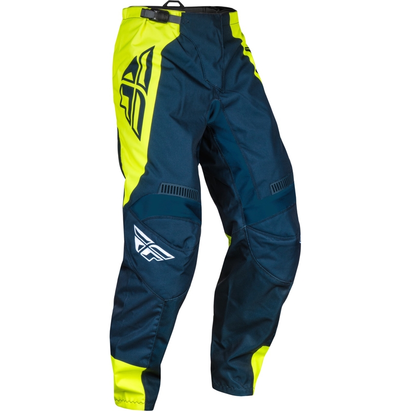 Pantalones motocross FLY Racing F-16 2024 azul-fluo amarillo-blanco