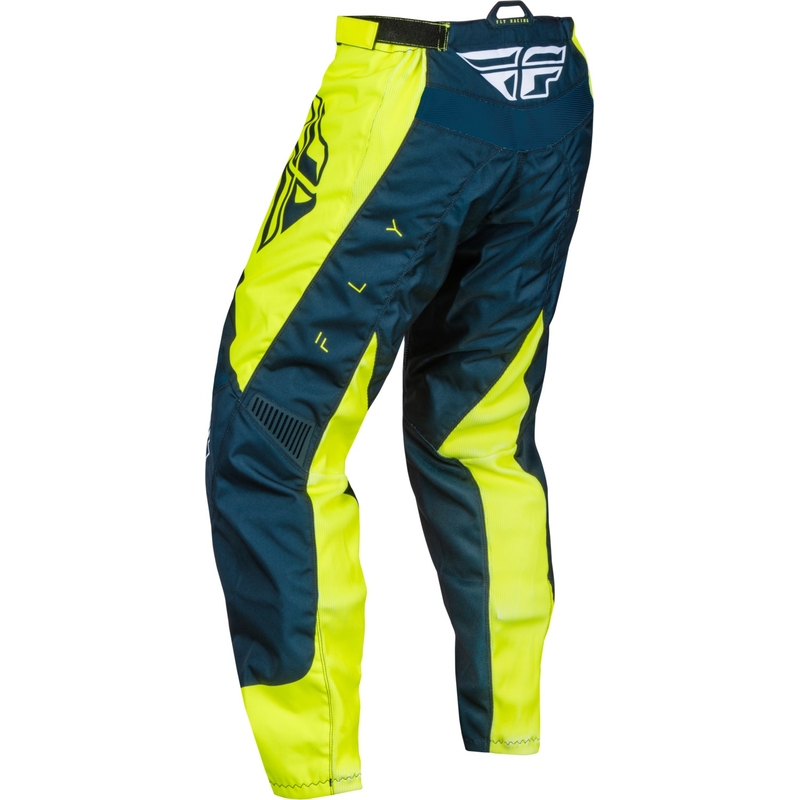 Pantalones motocross FLY Racing F-16 2024 azul-fluo amarillo-blanco