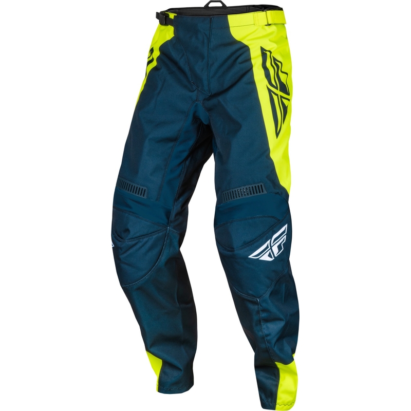 Pantalones motocross FLY Racing F-16 2024 azul-fluo amarillo-blanco