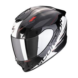 Casco integral de moto Scorpion EXO-1400 EVO II AIR LUMA blanco y negro
