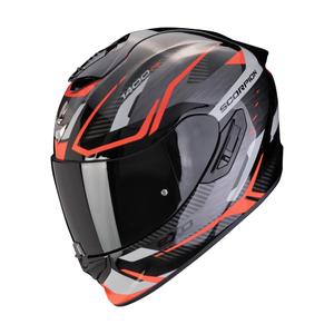 Casco integral de moto Scorpion EXO-1400 EVO II AIR ACCORD gris-rojo