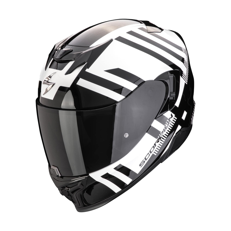 Casco integral de moto Scorpion EXO-520 EVO AIR BANSHEE blanco perla-negro liquidación