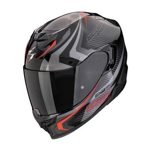 Casco integral de moto Scorpion EXO-520 EVO AIR TERRA negro-plata-rojo