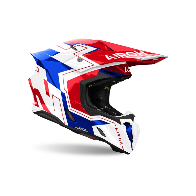 Casco de motocross Airoh Twist 3 Dizzy azul-rojo brillante
