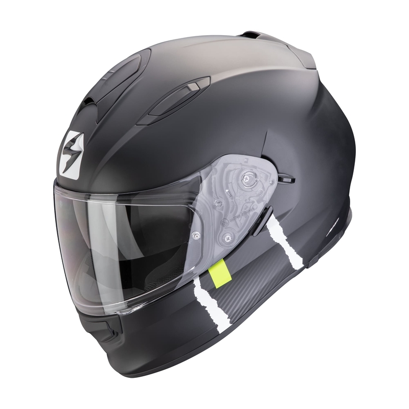 Casco integral de moto Scorpion EXO-491 CODE negro mate-plata liquidación