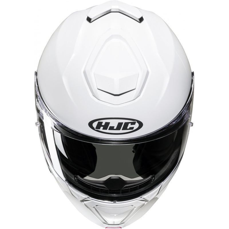 Casco de moto abatible HJC i91 Solid blanco perla