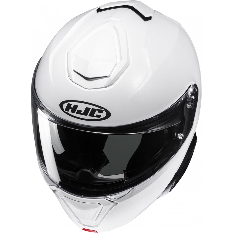 Casco de moto abatible HJC i91 Solid blanco perla