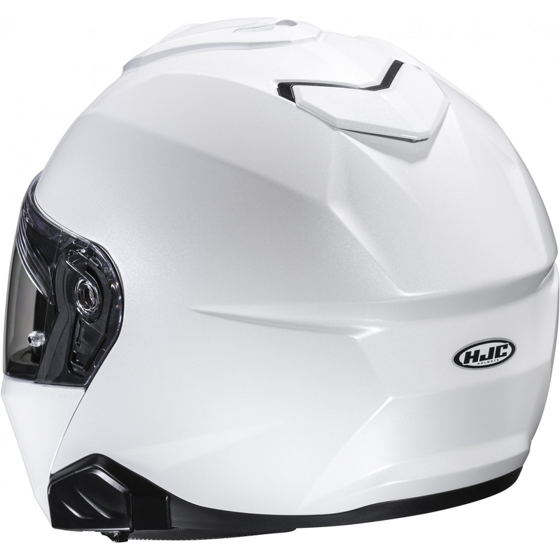 Casco de moto abatible HJC i91 Solid blanco perla