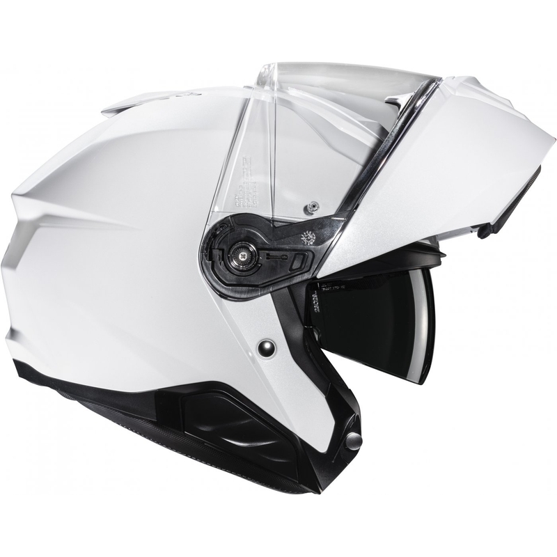 Casco de moto abatible HJC i91 Solid blanco perla