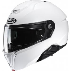 Casco de moto abatible HJC i91 Solid blanco perla