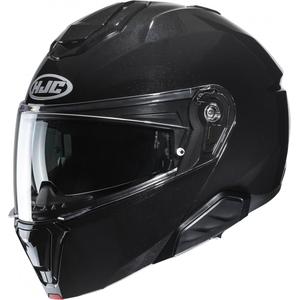 Casco de moto abatible HJC i91 Solid metalizado negro