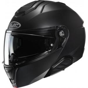 Casco de moto abatible HJC i91 Solid semi plano negro