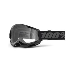 Gafas motocross 100% STRATA 2 Nuevo negro (plexi transparente)
