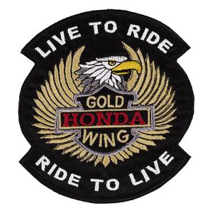 Parche Live to Ride Gold Wing - más pequeño