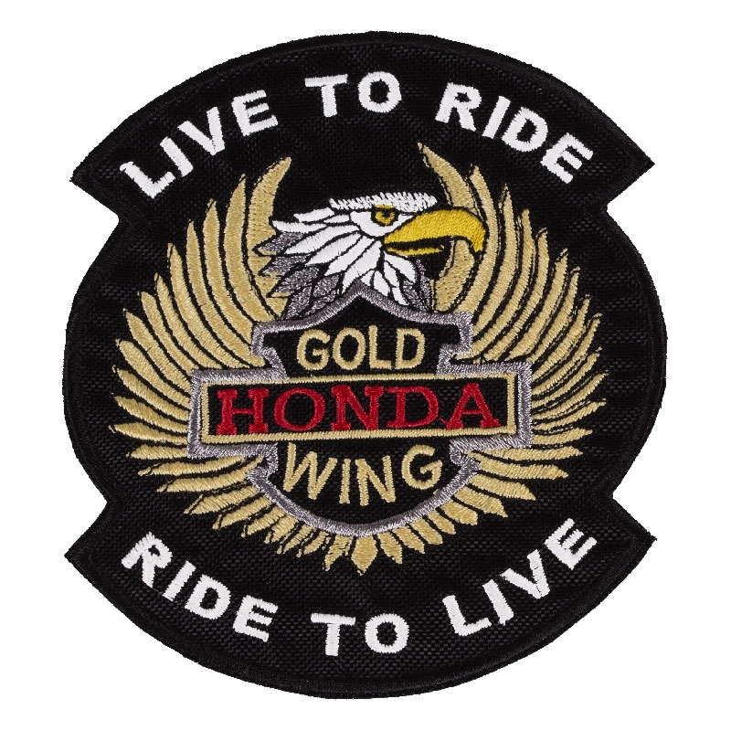 Parche Live to Ride Gold Wing - más pequeño