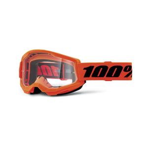 Gafas motocross 100% STRATA 2 Nuevo naranja (plexi transparente)