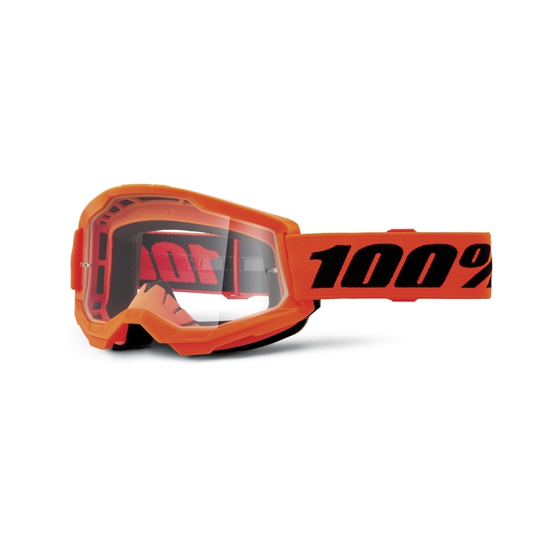 Gafas motocross 100% STRATA 2 Nuevo naranja (plexi transparente)