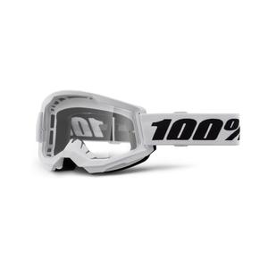 Gafas motocross 100% STRATA 2 Nuevo blanco (plexi transparente)