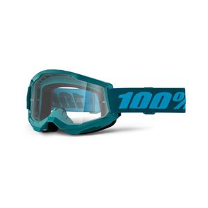 Gafas motocross 100% STRATA 2 New Azul piedra (plexi transparente)