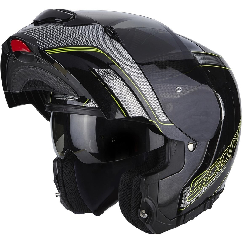 Moto přilba výklopná Scorpion EXO-3000 Stroll černo-fluo žlutá výprodej