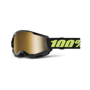 Gafas motocross 100% STRATA 2 New Solar black (gold plexi)