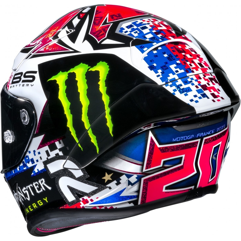 Casco integral de moto HJC RPHA 1 Quartararo Le Mans Sp MC21 negro-blanco-rojo