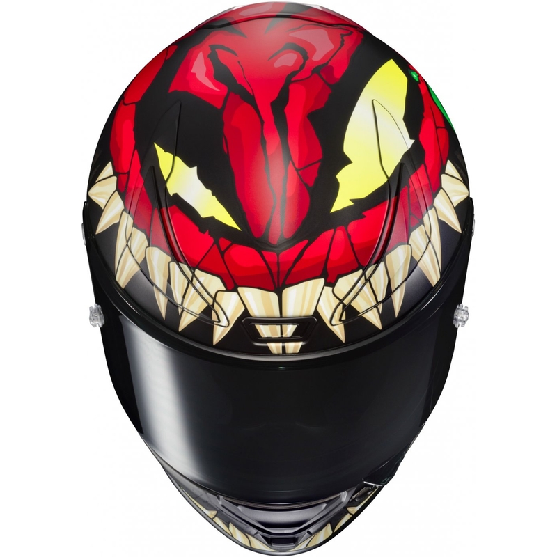 Casco integral de moto HJC RPHA 1 Toxin Marvel MC1SF rojo-gris-verde liquidación