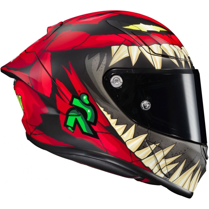 Casco integral de moto HJC RPHA 1 Toxin Marvel MC1SF rojo-gris-verde liquidación