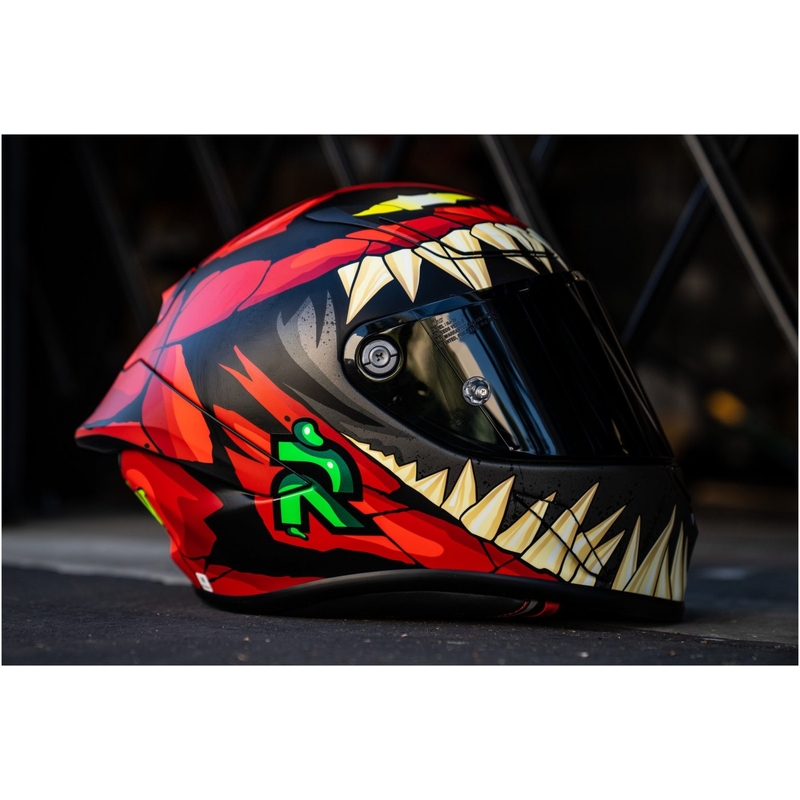 Casco integral de moto HJC RPHA 1 Toxin Marvel MC1SF rojo-gris-verde liquidación