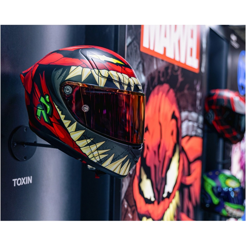 Casco integral de moto HJC RPHA 1 Toxin Marvel MC1SF rojo-gris-verde liquidación
