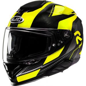 Casco de moto integral HJC RPHA 71 Carbon Hamil MC3H negro-amarillo