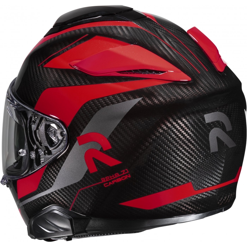 Casco Integral de Moto HJC RPHA 71 Carbon Hamil MC1 Negro-Rojo