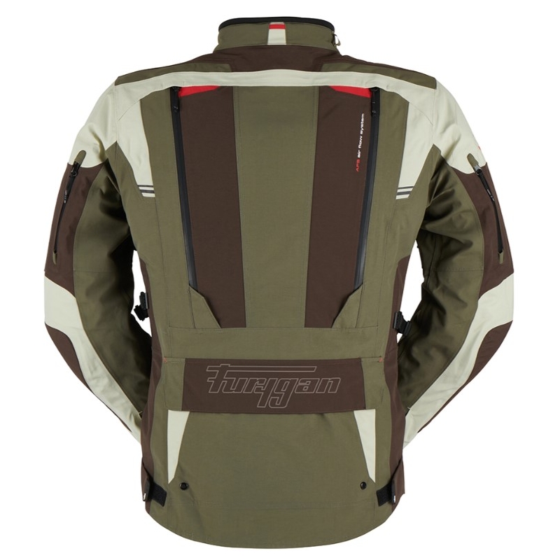 Chaqueta de moto Furygan Voyager verde-marrón-beige liquidación