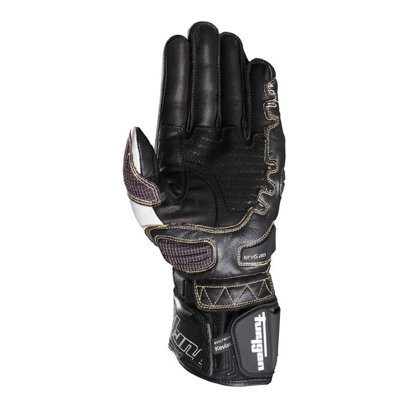 Guantes de moto Furygan Styg 20 x Kevlar blanco-negro