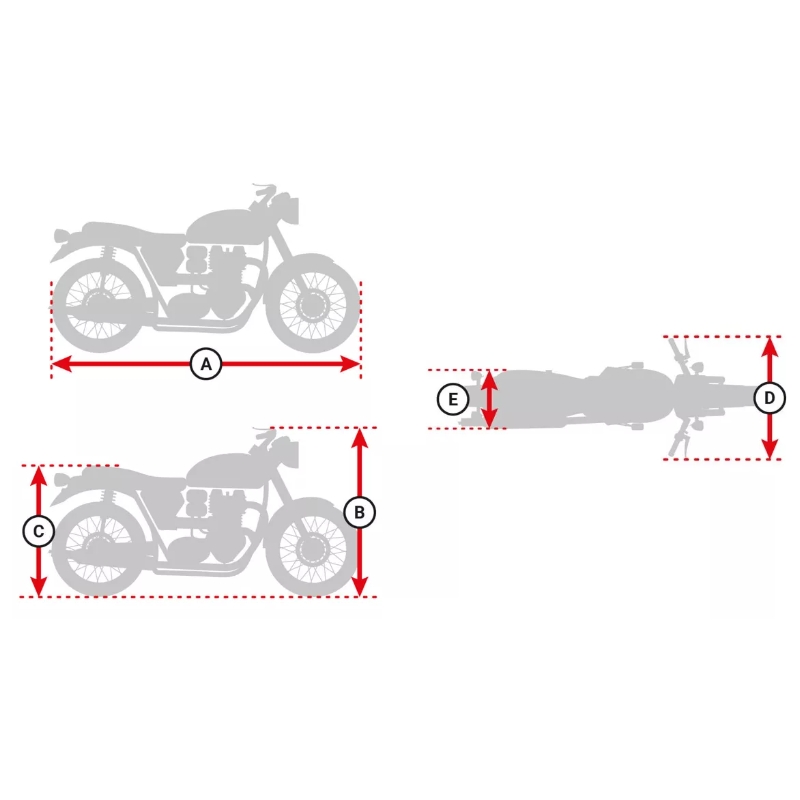 Lona para moto Rebelhorn Cover II negro-plata