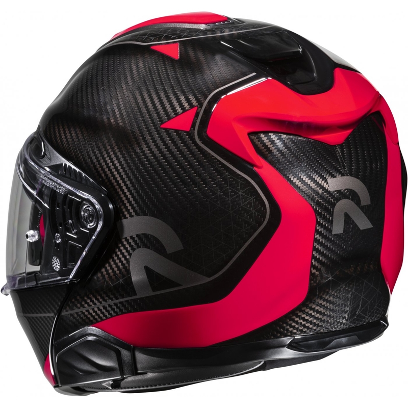 Casco de moto abatible HJC RPHA 91 CARBON Noela MC1 negro-rojo liquidación
