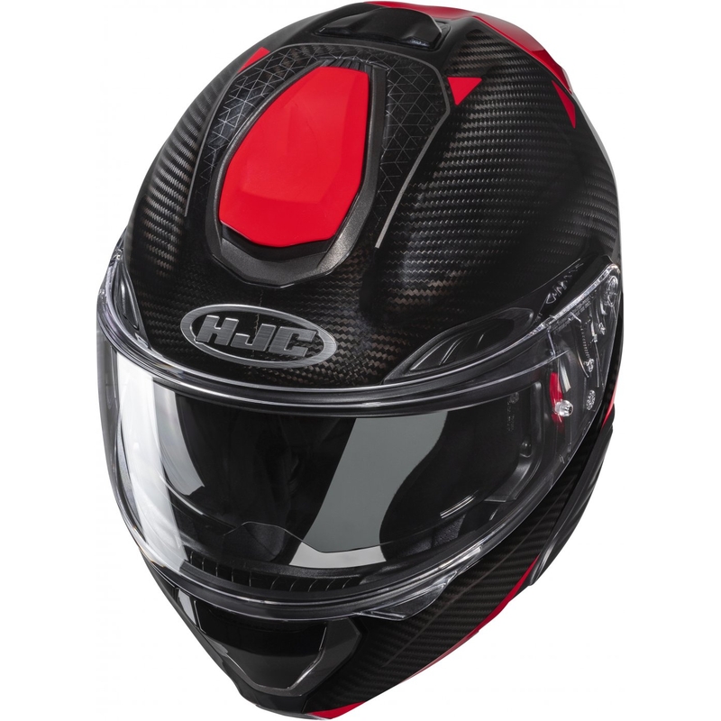 Casco de moto abatible HJC RPHA 91 CARBON Noela MC1 negro-rojo liquidación