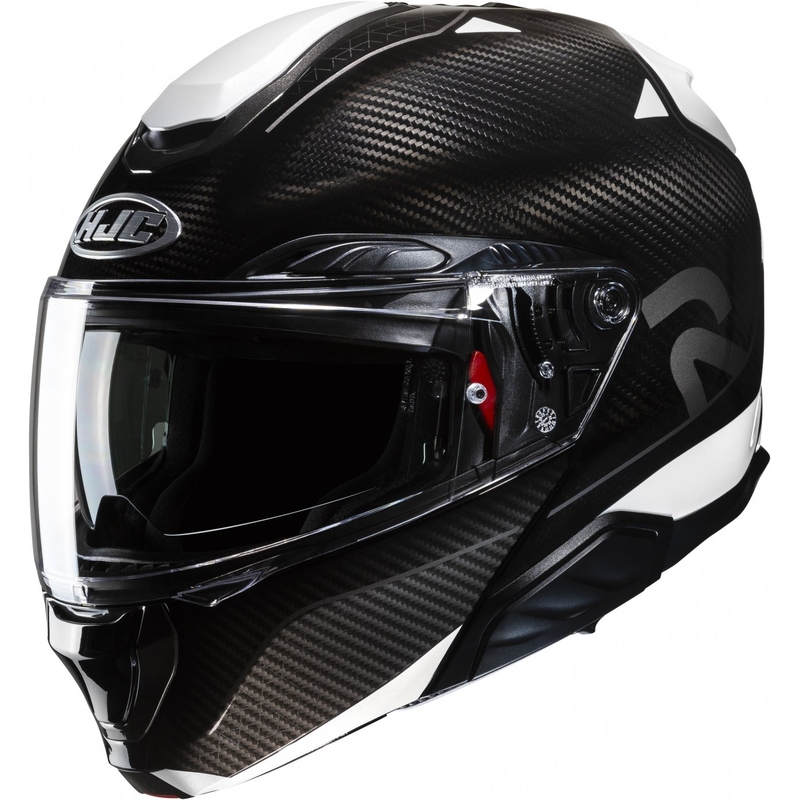 Casco de moto abatible HJC RPHA 91 CARBON Noela MC5 negro-blanco