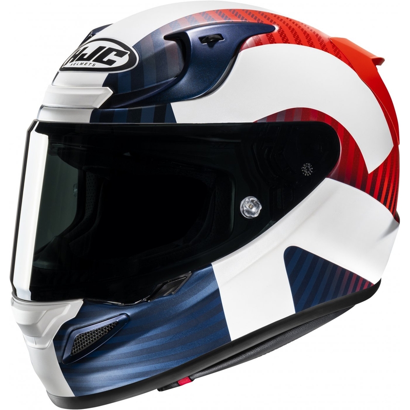 Casco integral de moto HJC RPHA 12 Ottin MC21SF blanco-azul-rojo