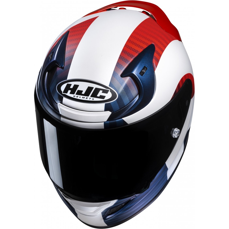 Casco integral de moto HJC RPHA 12 Ottin MC21SF blanco-azul-rojo