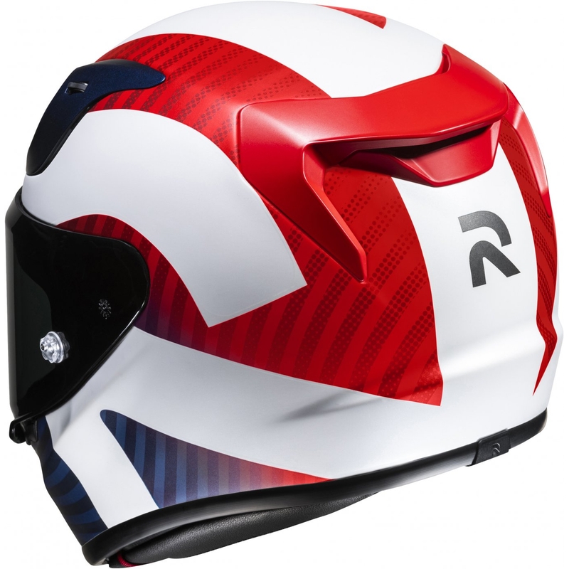 Casco integral de moto HJC RPHA 12 Ottin MC21SF blanco-azul-rojo