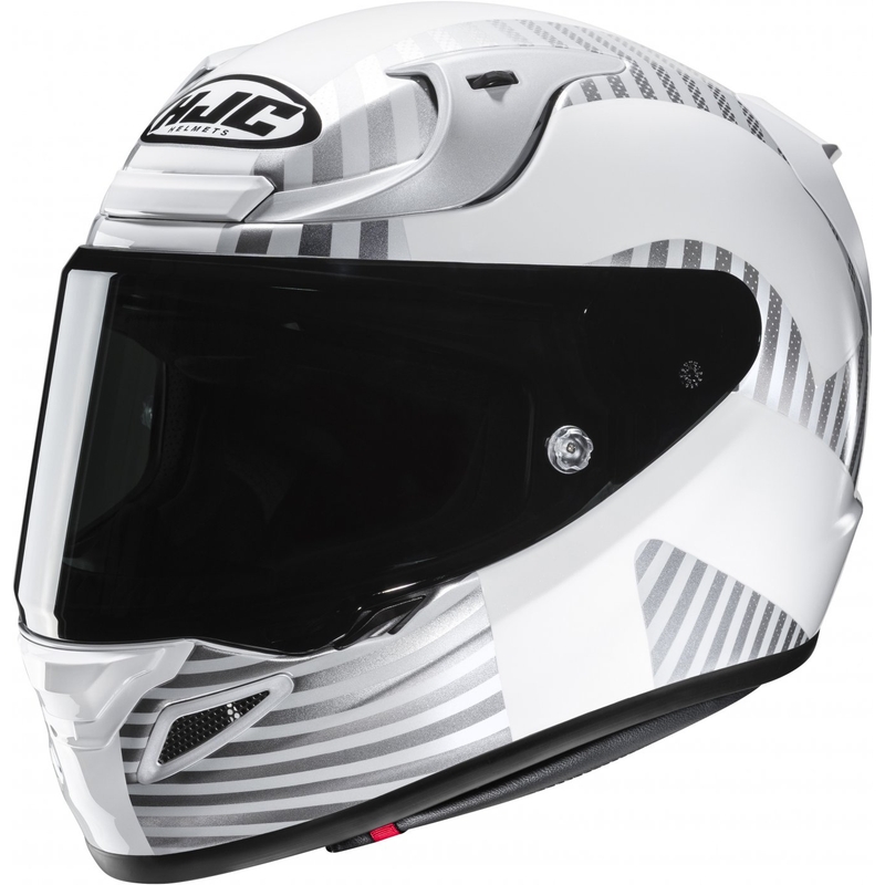 Casco integral de moto HJC RPHA 12 Ottin MC10 blanco-gris