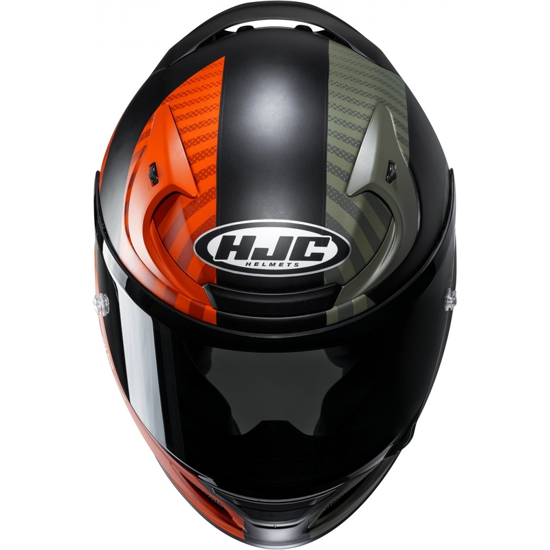 Casco integral de moto HJC RPHA 12 Ottin MC47SF negro-naranja-verde